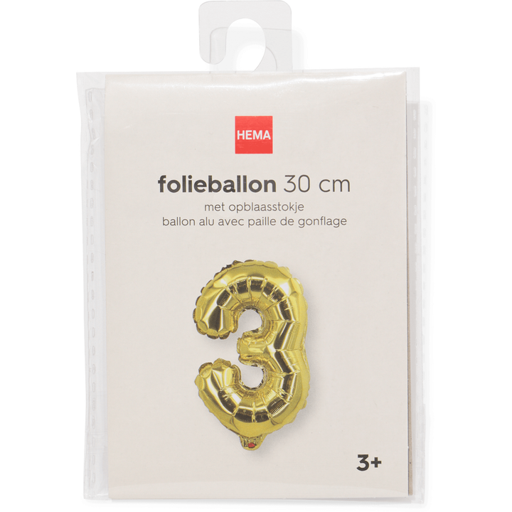 Folieballon Goud 3