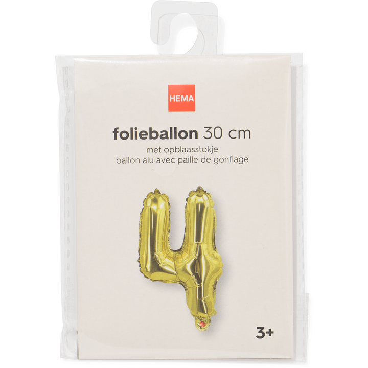 Folieballon Goud 4