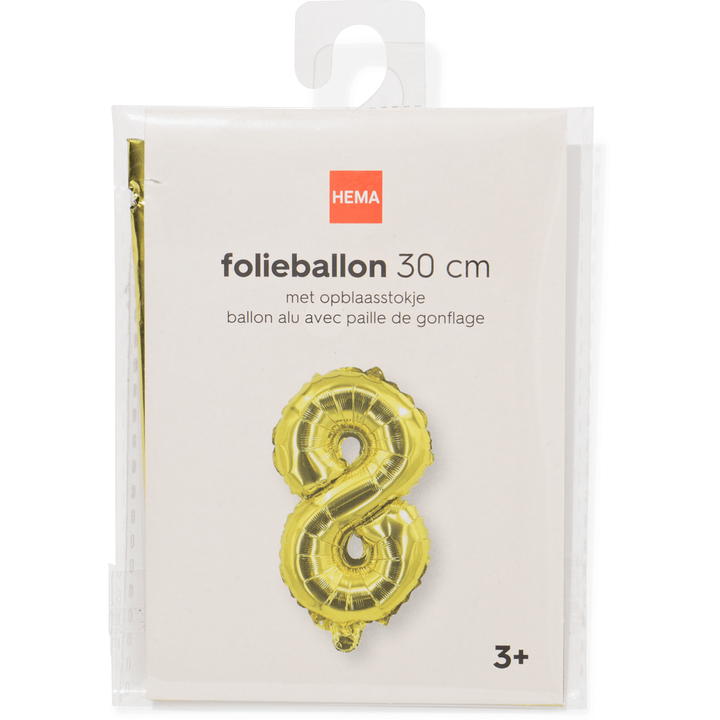 Folieballon Goud 8