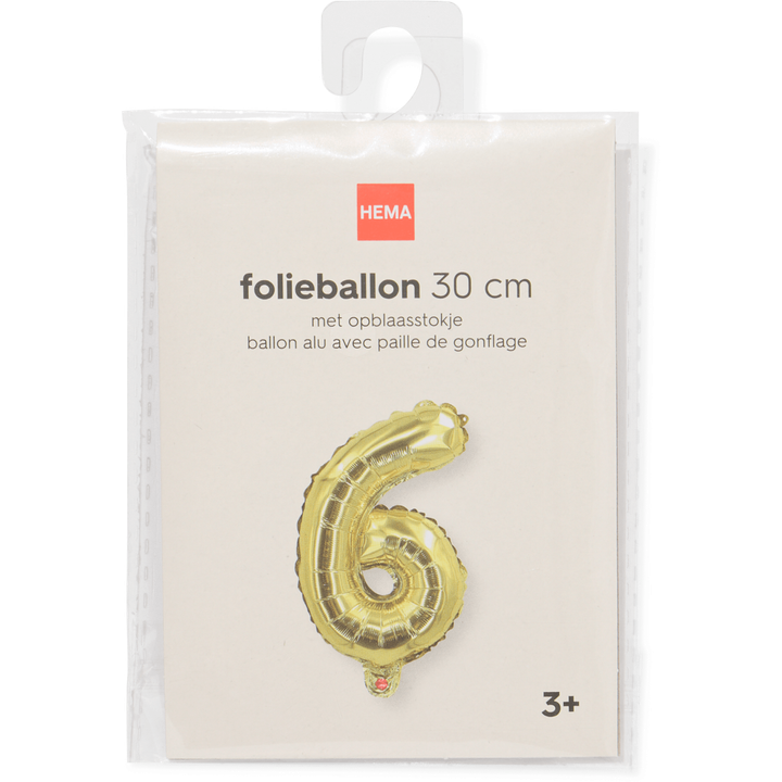 Folieballon Goud 6