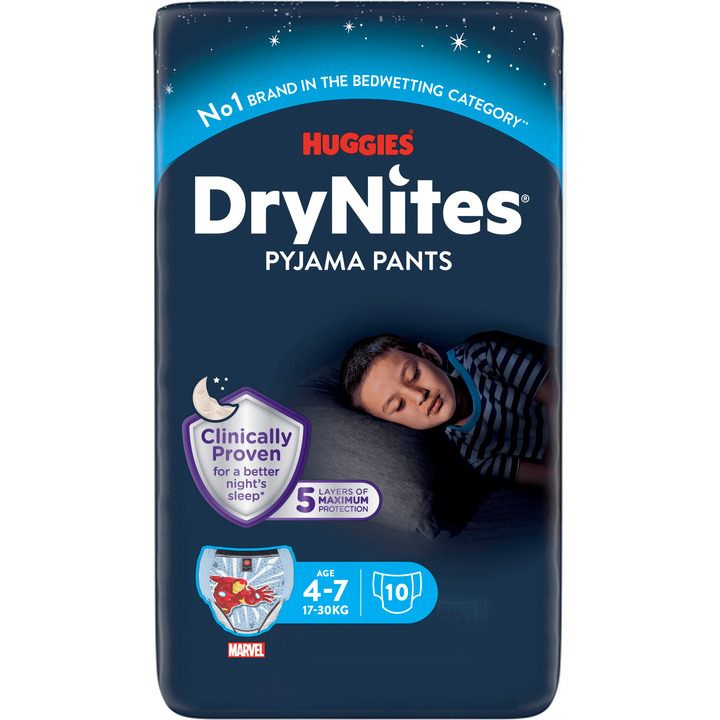 Huggies DryNites Absorberende Nachtbroekjes Boys - 4 tot 7 Jaar