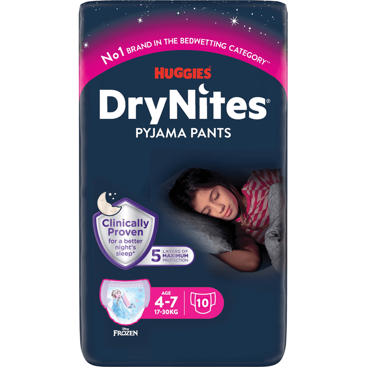 DryNites Pyjama Pants Disney Frozen 17-30 kg 4-7 Age 10 Stuks