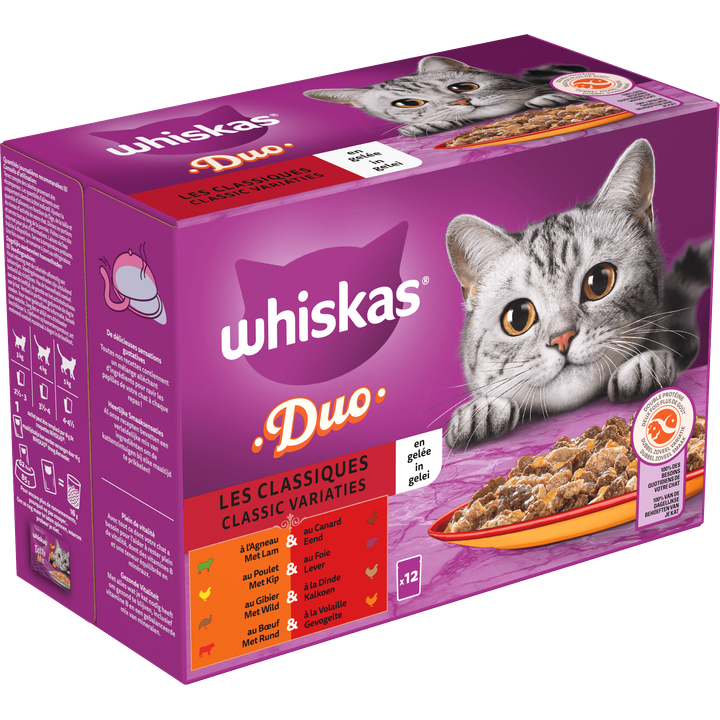 Whiskas 1 Vis Selectie in gelei - Kattenvoer - 40x85 gram - Welkoop