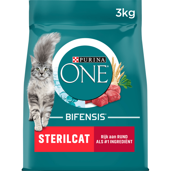 PURINA® ONE Sterilcat Rijk aan Rund kattenvoer 3 kg