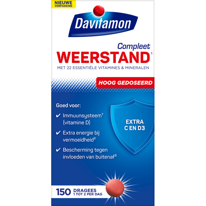 Davitamon Voedingssupplement Compleet Weerstand Forte dragees 150 Tabletten