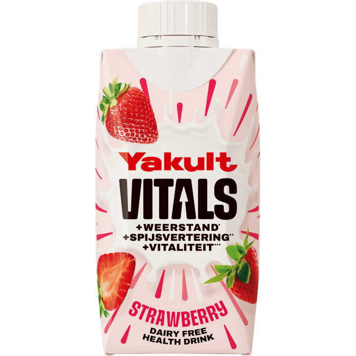 Yakult Vitals Strawberry Dairy Free Health Drink 200ML