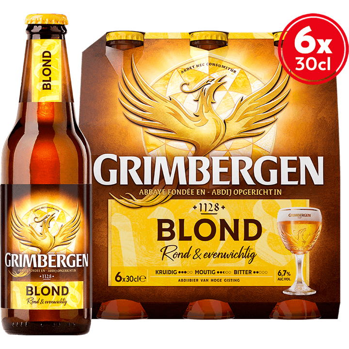 Grimbergen - Blond - Fles - 6 x 300ML