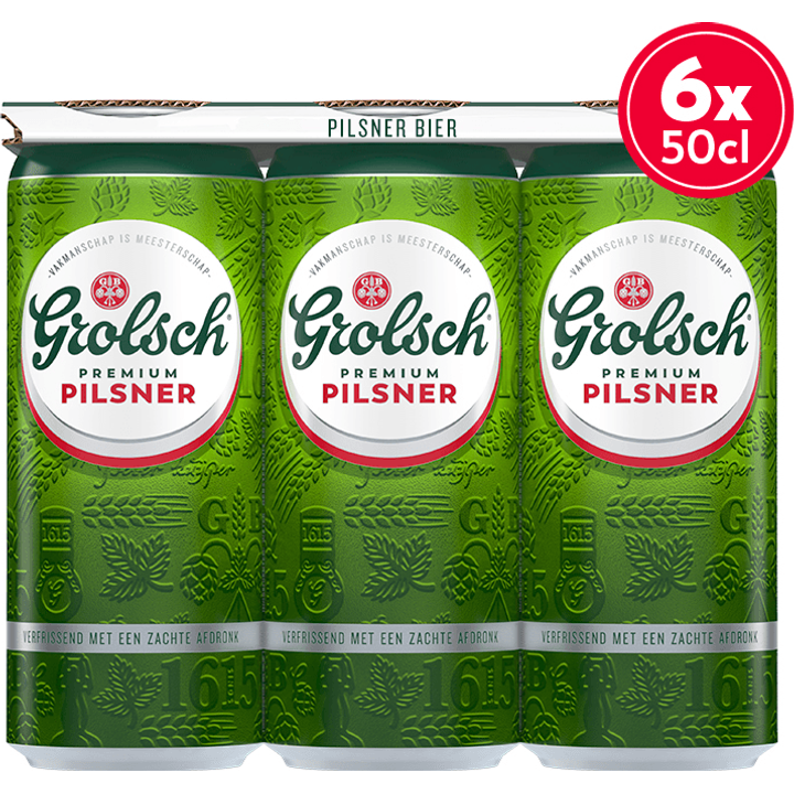 Grolsch - Premium Pilsner - Blik - 6 x 500ML