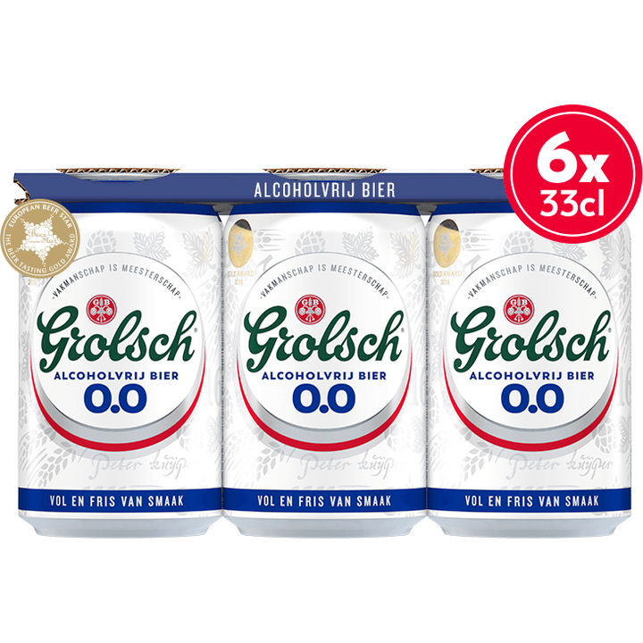 Grolsch - 0.0% Alcoholvrij - Blik - 6 x 330ML