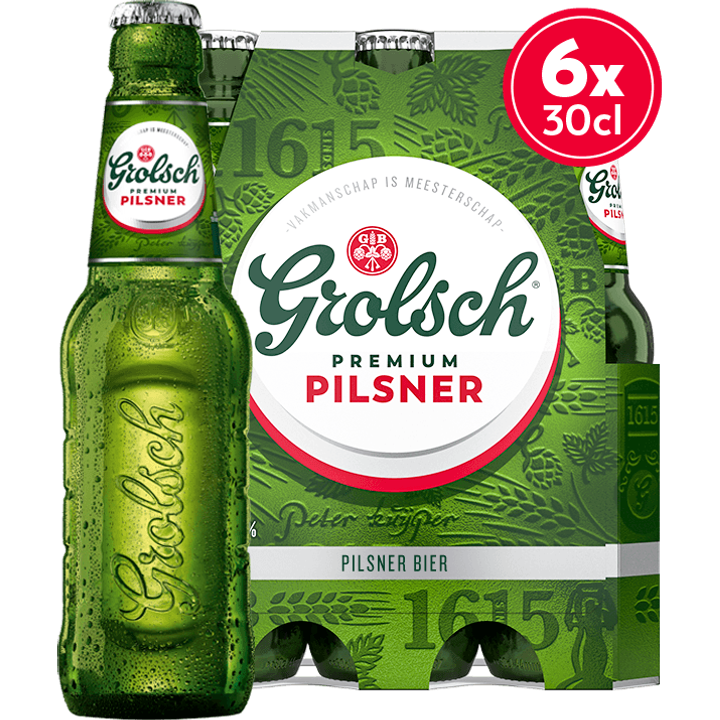 Grolsch - Pils - Fles - 6 x 300ML
