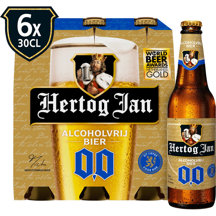 Hertog Jan Alcoholvrij Bier Fles 6 x 30 cl