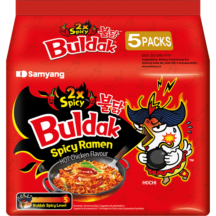 Samyang Buldak Noedels Spicy Ramen 5 x 140 g