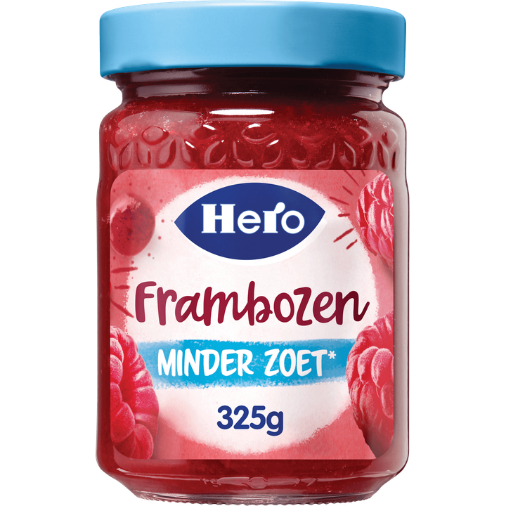Hero Jam Minder Zoet Frambozen 325g