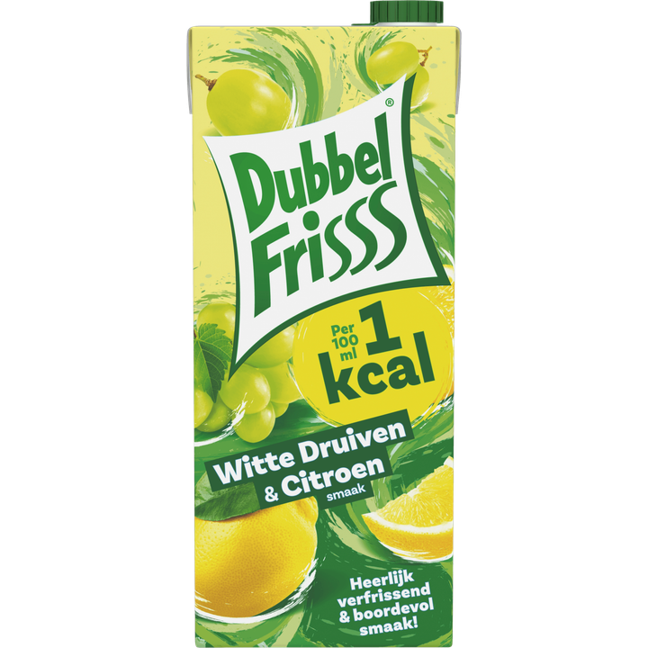 Dubbelfrisss 1Kcal Witte Druiven-Citroen 1,5 L