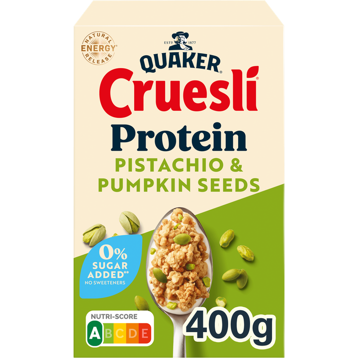 Quaker Cruesli Protein Zero Sugar Added Pistachio & Pumpkin Seeds 400 g