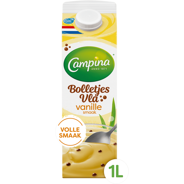 Vanillesmaak vla met choco graanbolletjes