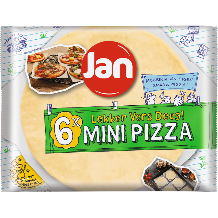 JAN Mini Pizzadeeg 6st