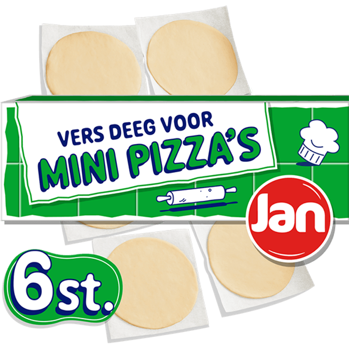 JAN Mini Pizzadeeg 6st