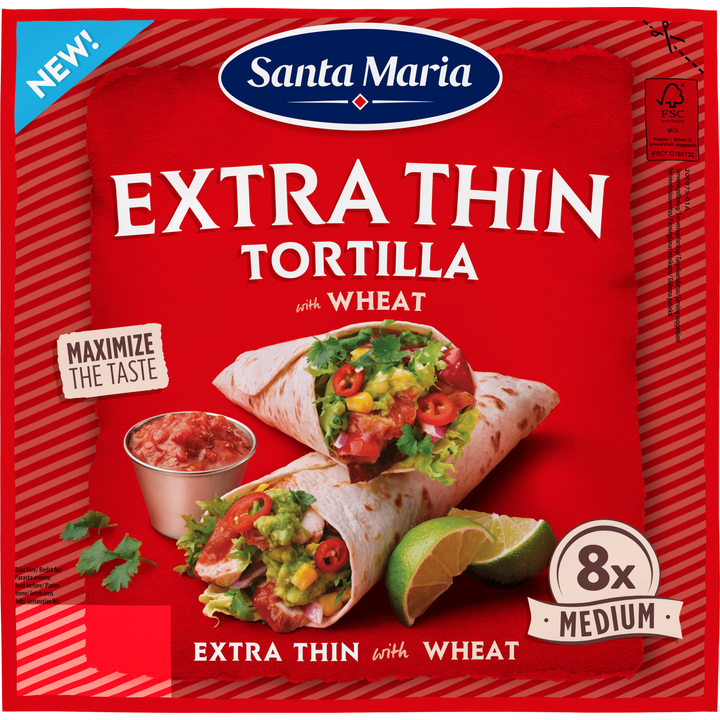 Santa Maria Tortilla Thin Wheat 244 g
