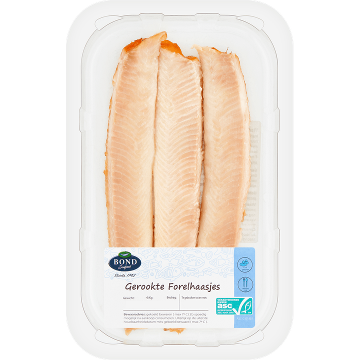 Bond Seafood Gerookte Forelhaasjes ca. 150 g