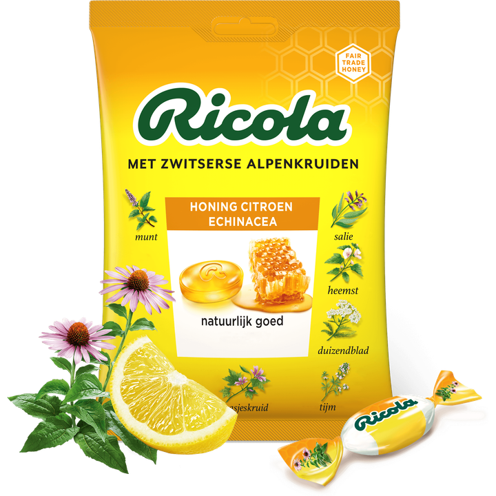 Ricola Honing Citroen Echinacea zakje 75 g