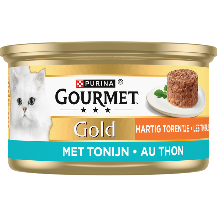 Gourmet Gold Hartig Torentje Kattenvoer nat met Tonijn