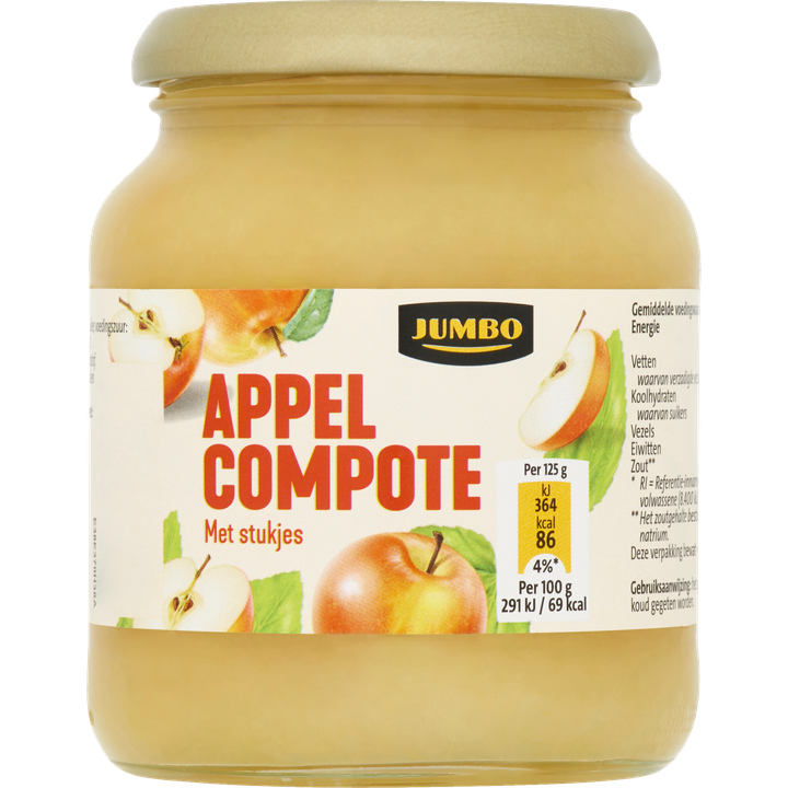 Appelcompote met Stukjes