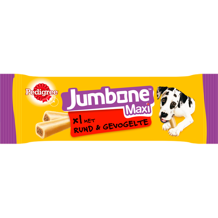 Pedigree Jumbone Maxi Kauwstaaf - Rund & Gevogelte - Hondensnack - 180 g