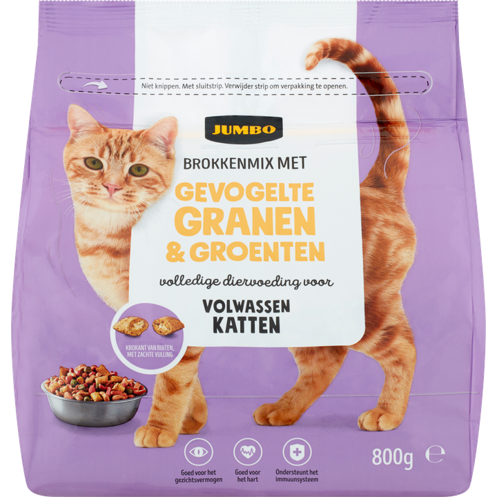 Brokkenmix met Gevogelte Granen & Groenten Katten Volwassen