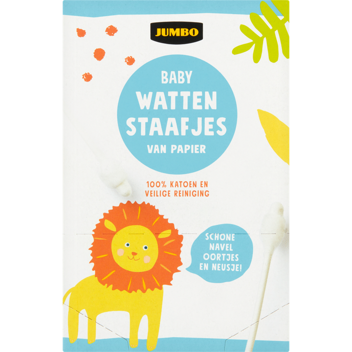 Baby Wattenstaafjes van Papier 72 Stuks