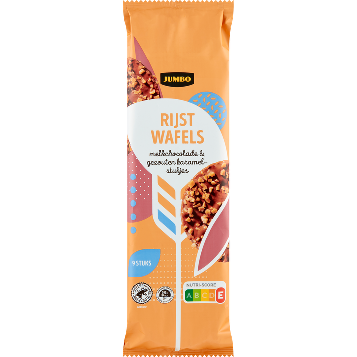 Rijstwafels Melkchocolade & Gezouten Karamelstukjes 9 Stuks