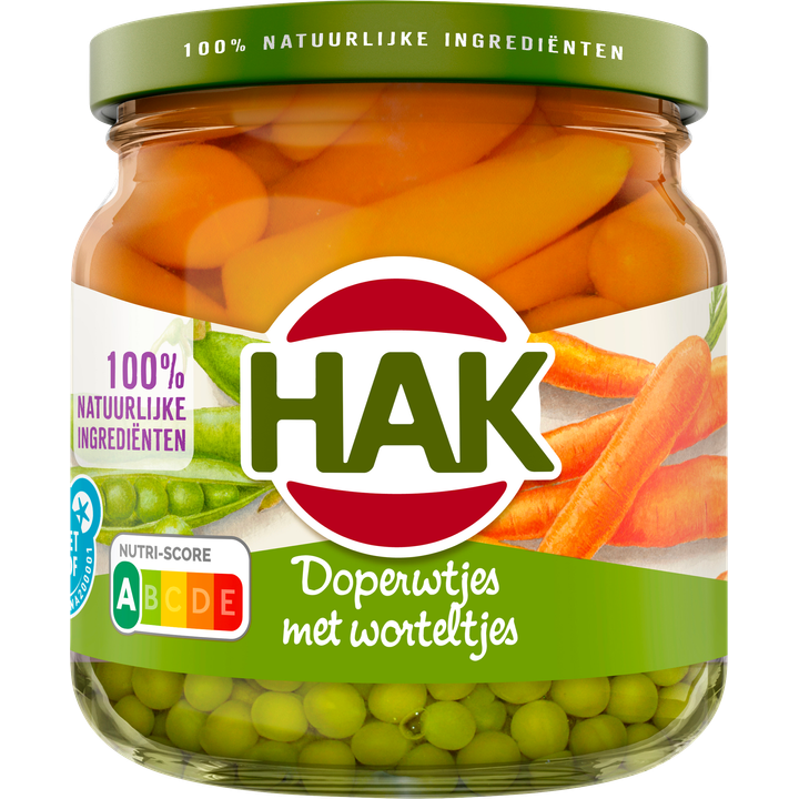 Hak Doperwtjes met Worteltjes 195 g