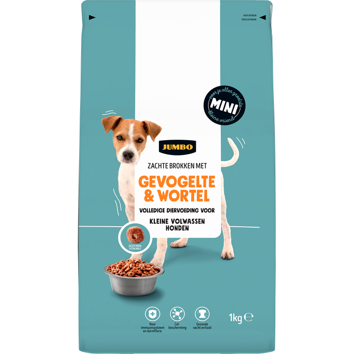 Zachte Brokken met Gevogelte & Wortel