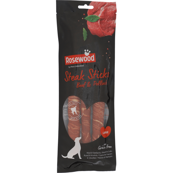 Rosewood Steak Sticks Large Beef 3 Stuks