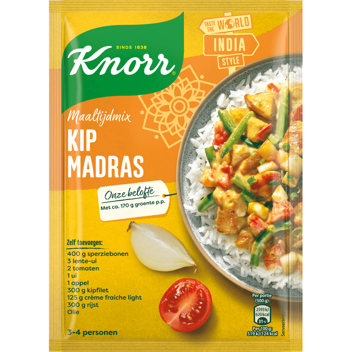 Knorr Maaltijdmix Kip Madras 80 g