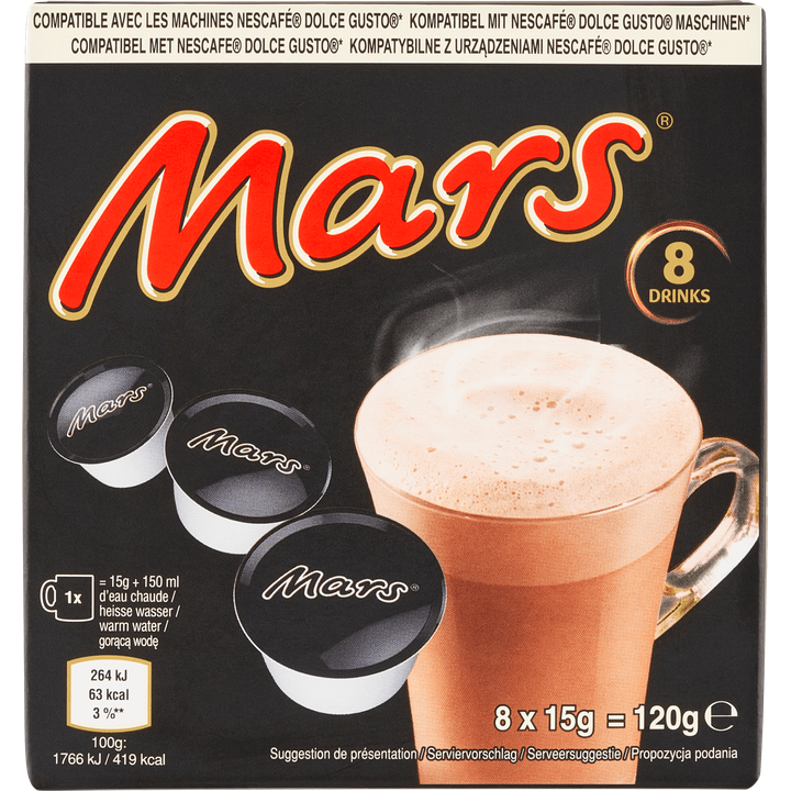 Mars Cacaopoeder 8 x 15 g