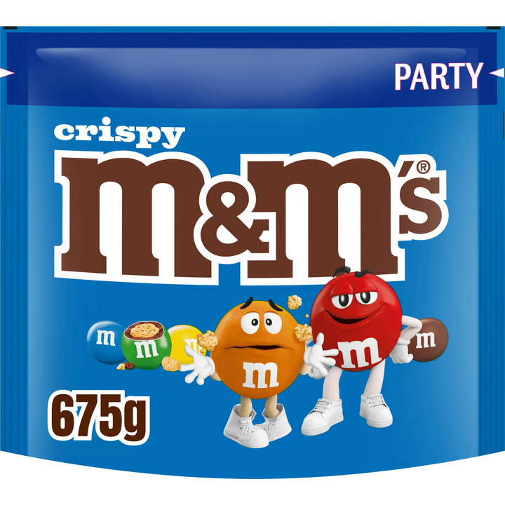 M&M'S Crispy chocolade snoepjes partyzak 675g