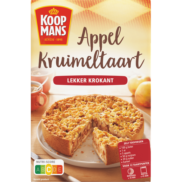 Koopmans Appelkruimeltaart Bakmix 410g
