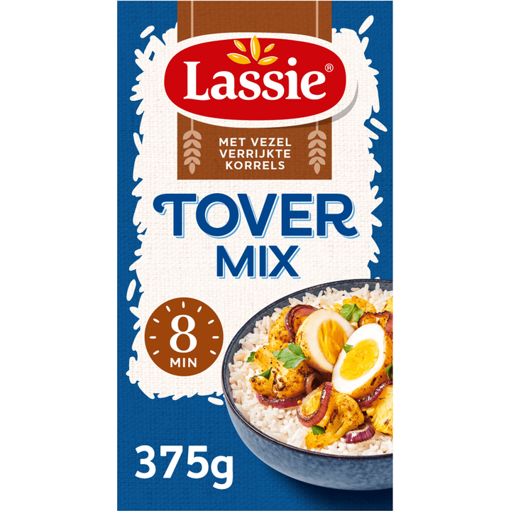 Lassie Witte Tover rijst extra vezels mix 375 g