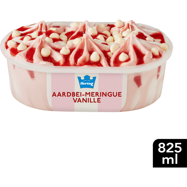 Hertog IJs IJssalon Aardbei-Meringue Vanille 825 ml