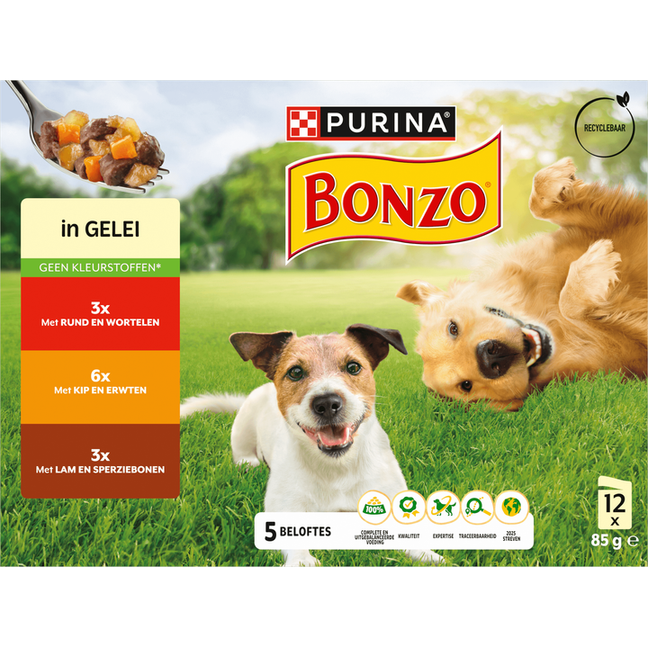 BONZO Pouch in Gelei Rund/Kip/Lam 12x85g
