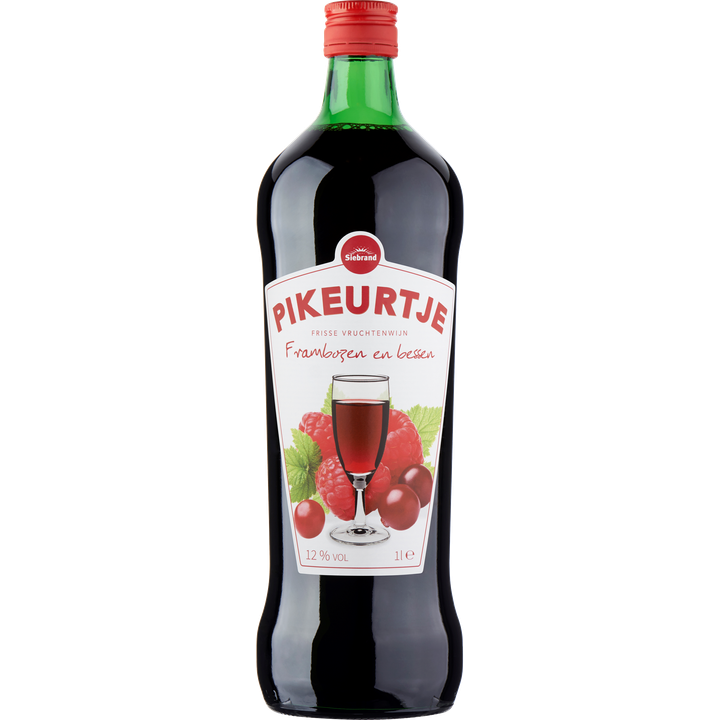 Pikeurtje Frisse Vruchtenwijn Frambozen en Bessen - 1L