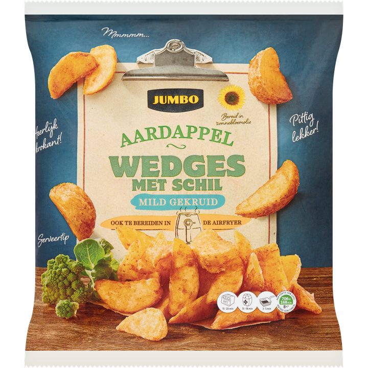 Aardappelwedges Mild Gekruid met Schil