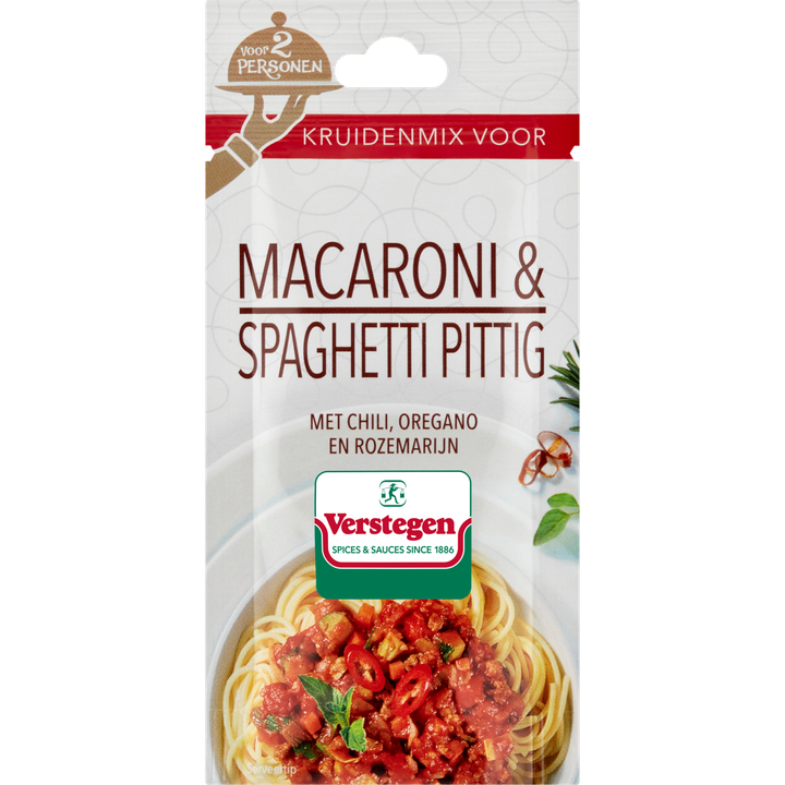 Kruidenmix Macaroni & Spaghetti Pittig voor 2 personen