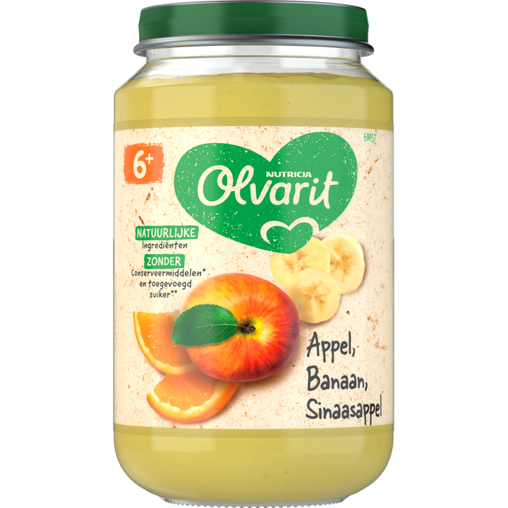 Olvarit Appel Banaan Sinaasappel 6+ Maanden 200 g