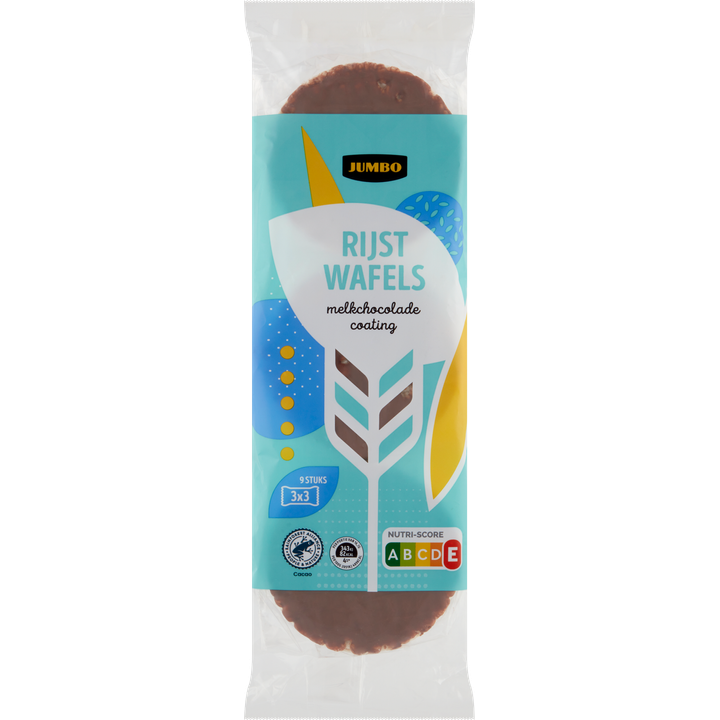 Rijstwafels Melkchocolade Coating 9 Stuks