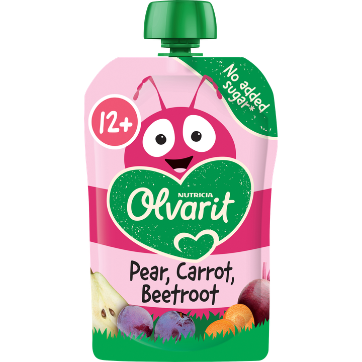 Olvarit Knijpfruit Peer Wortel Rode Biet 12+ Maanden 100 g