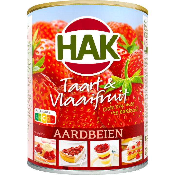 Hak Taart & Vlaaifruit Aardbeien 430 g