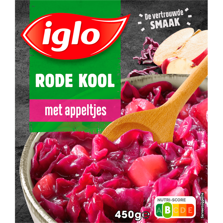 Iglo Rode kool met appeltjes 450 g
