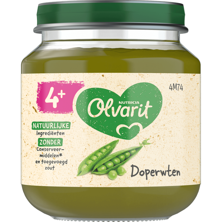 Olvarit 4+ Maanden Doperwten 125g